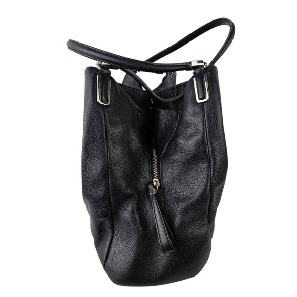 Coach Madison Phoebe Black Pebbled Leather Bag Triple Compartment 14" x 12"x 5" - Picture 6 of 9